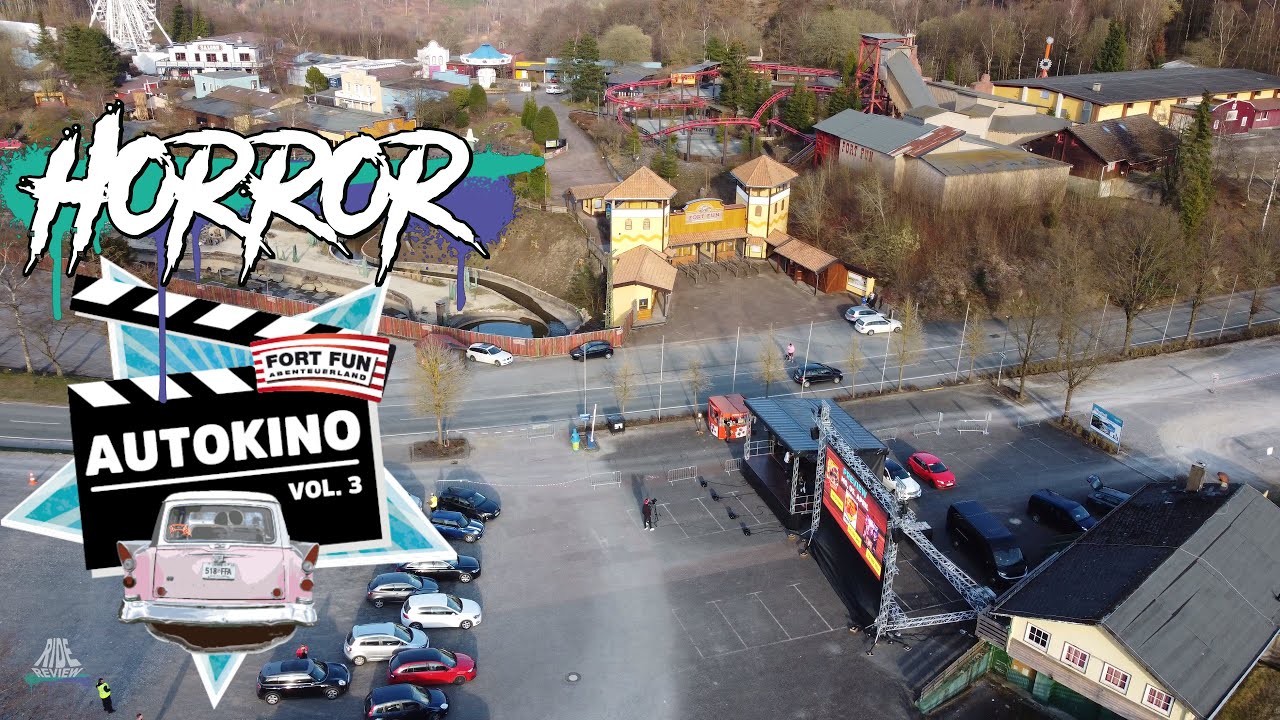 Kultur Event trotz Corona - Fort Fun Horror Autokino - Ride Review Reportage 2021