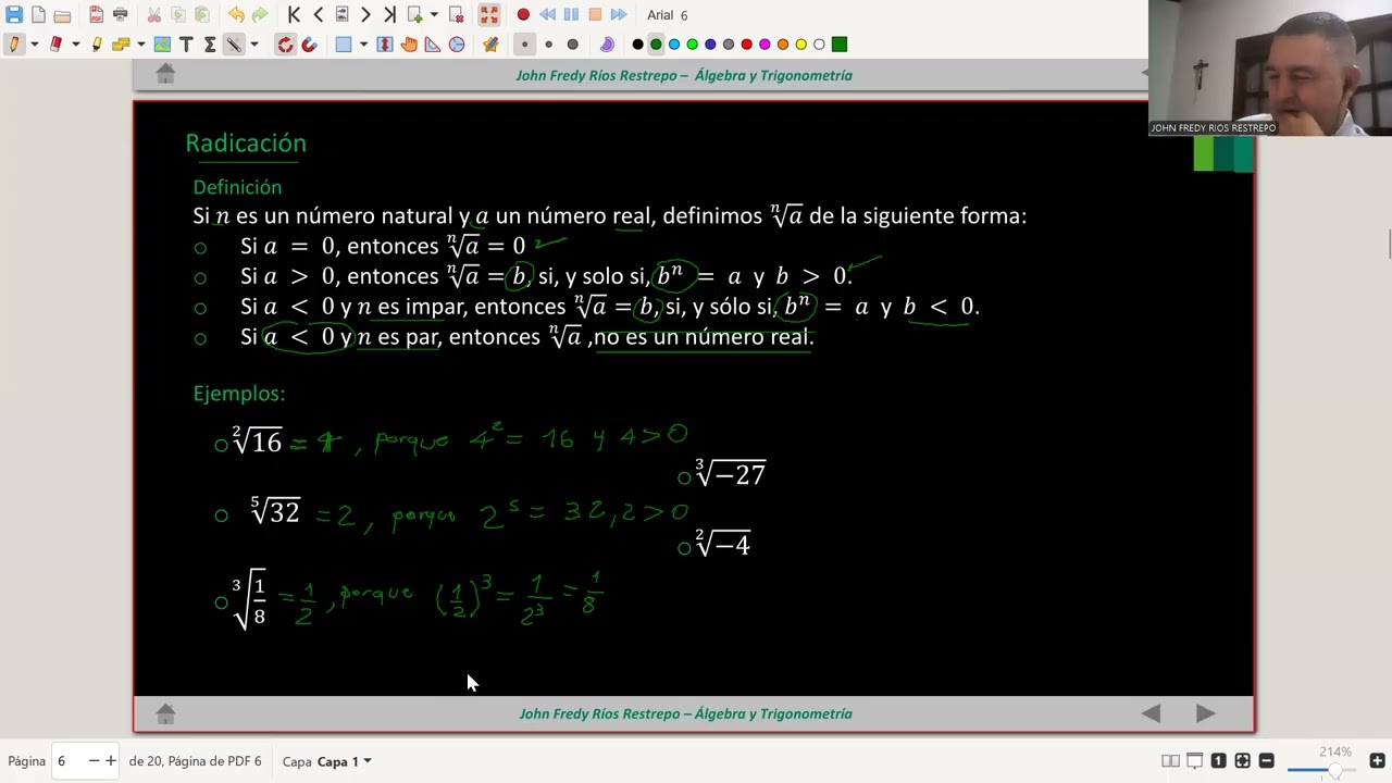 Clase N° 4 Álgebra y Trigonomería (Radicación)
