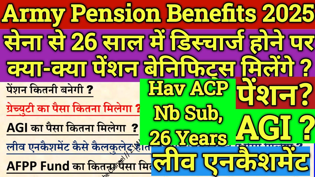 Army Retirement Benefits || Have ACP Nb Sub, what retirement benefits will you get at the age of 26?