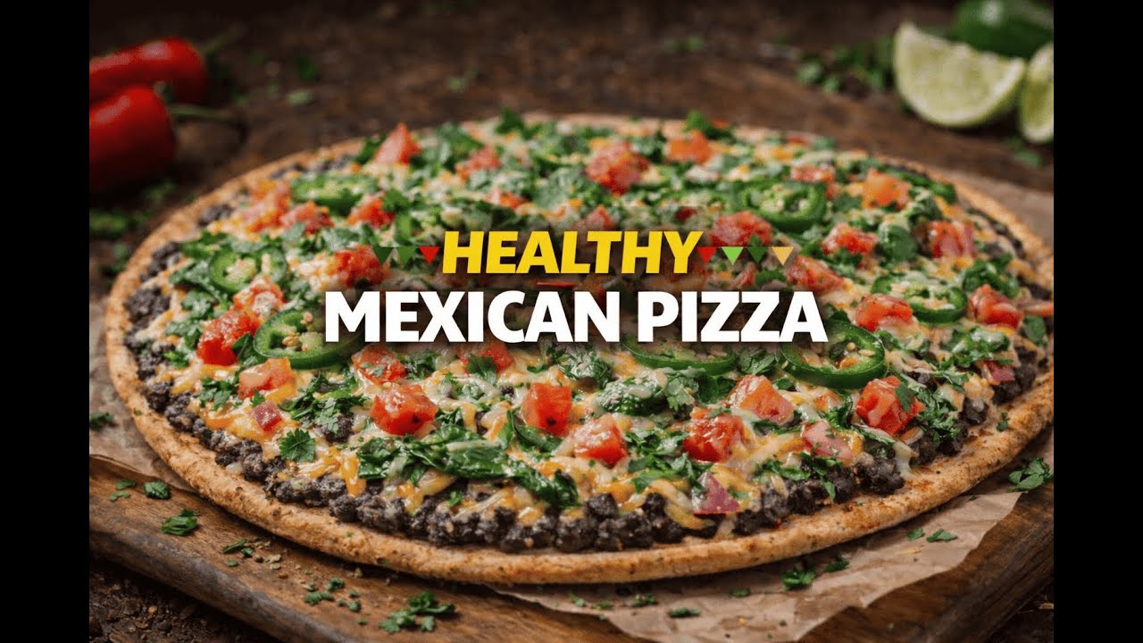 Loaded Mexican Pizza With Black Bean Base