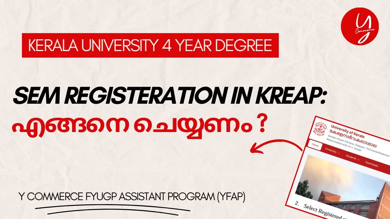 Course selection I Sem Registration 2026 I Kreap I FYUGP I Kerala University