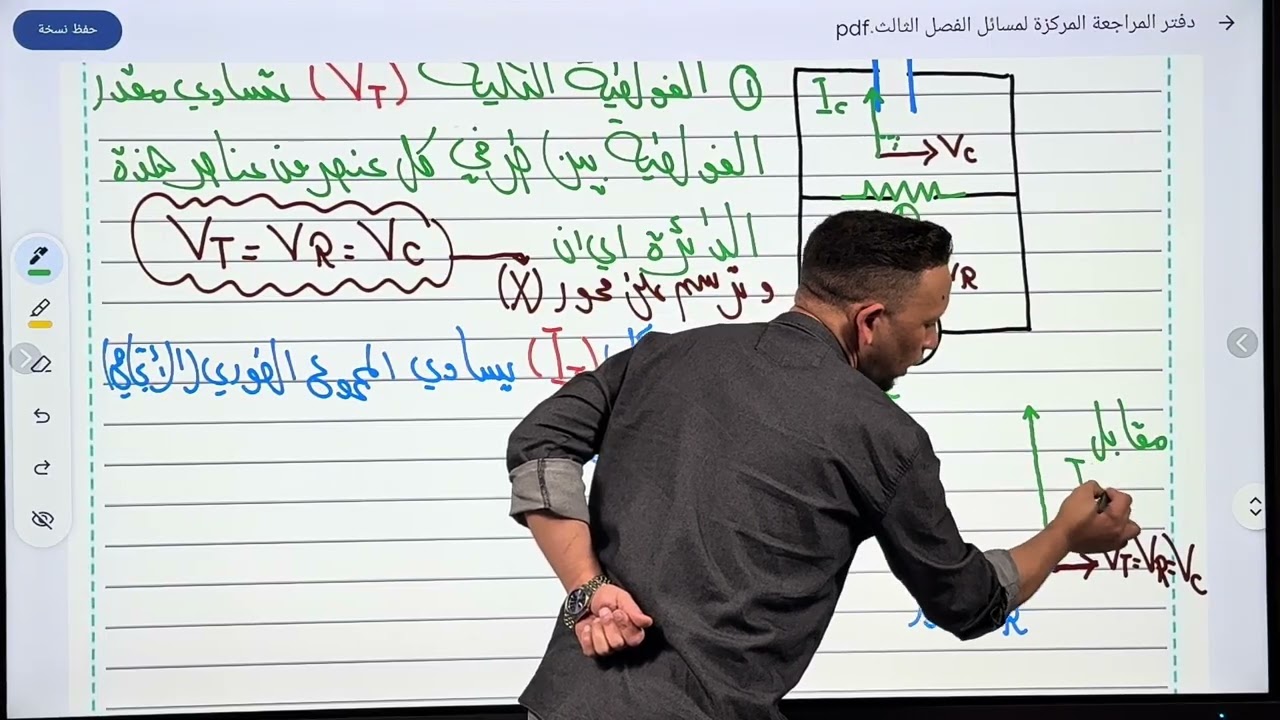 مراجعة مسائل الفصل الثالث | دوائر التيار المتناوب | ( الجزء السادس)