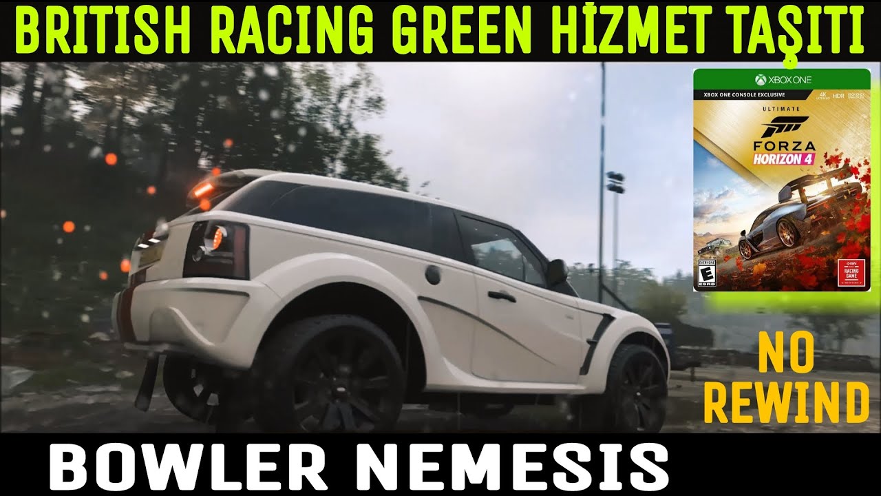 BRITISH RACING GREEN BOWLER NEMESIS FORZA HORIZON 4 NO REWIND XBOX ONE