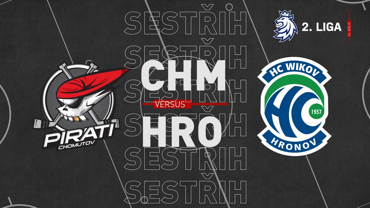 SESTŘIH 14.kolo 2. ligy: Piráti Chomutov - HC Wikov Hronov 8:4
