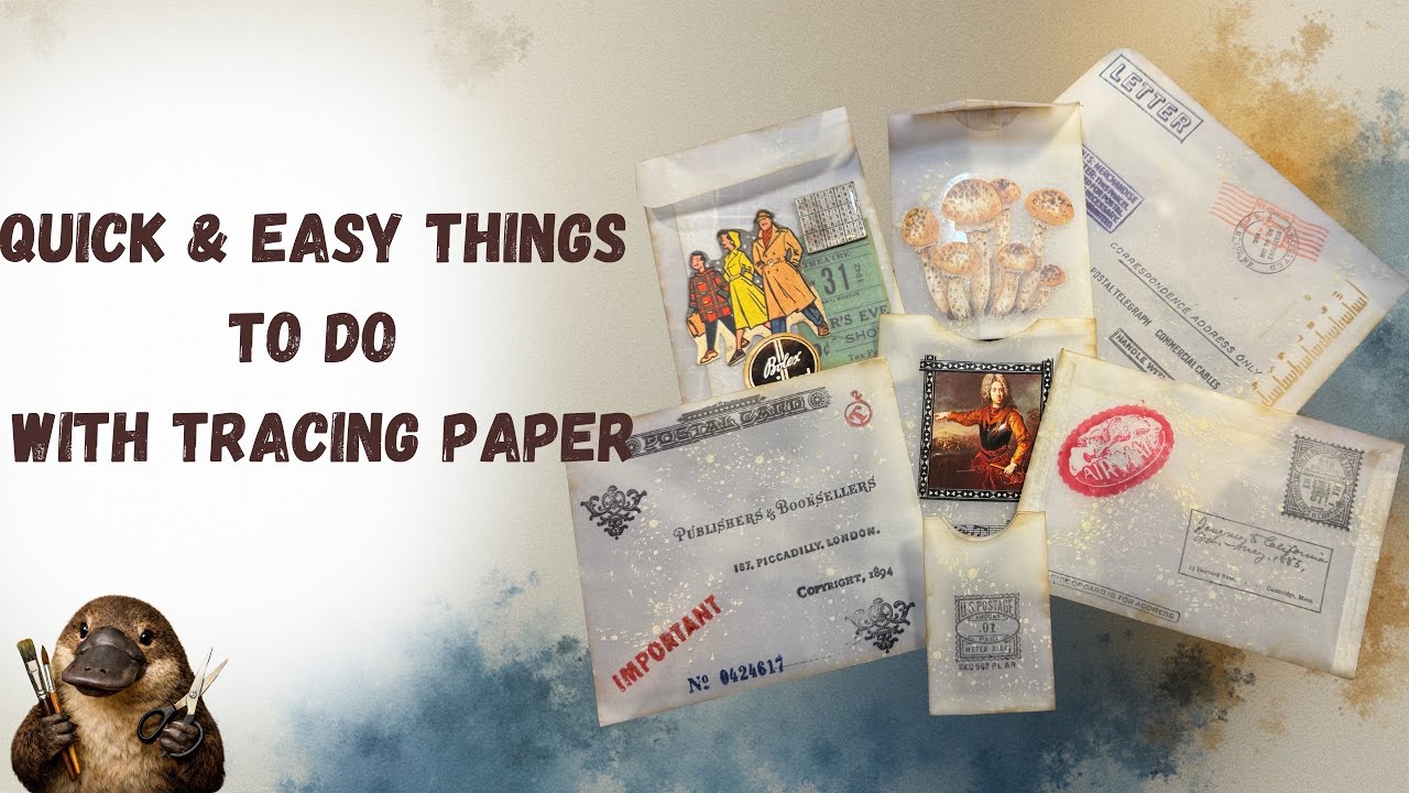 Quick &Easy Things to do with Tracing Paper! #craftwithme #junkjournaling #junkjournal 