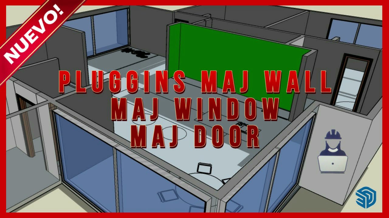 TIENES QUE VERLO, como hacer MUROS,VENTANAS y PUERTAS en SKETCHUP