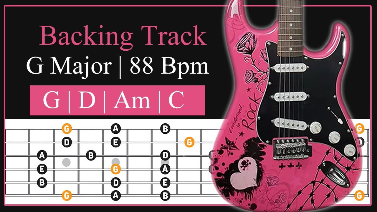 G Major Guitar Backing Track | 88 bpm