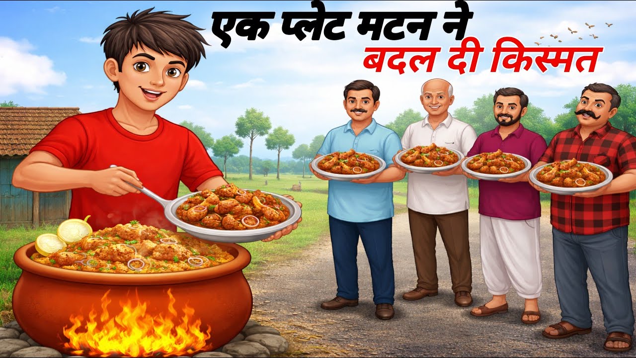 एक प्लेट मटन ने बदल दी किस्मत | Bhai Ki Thali | Hindi cartoon story @TRSONYTV-d2l 