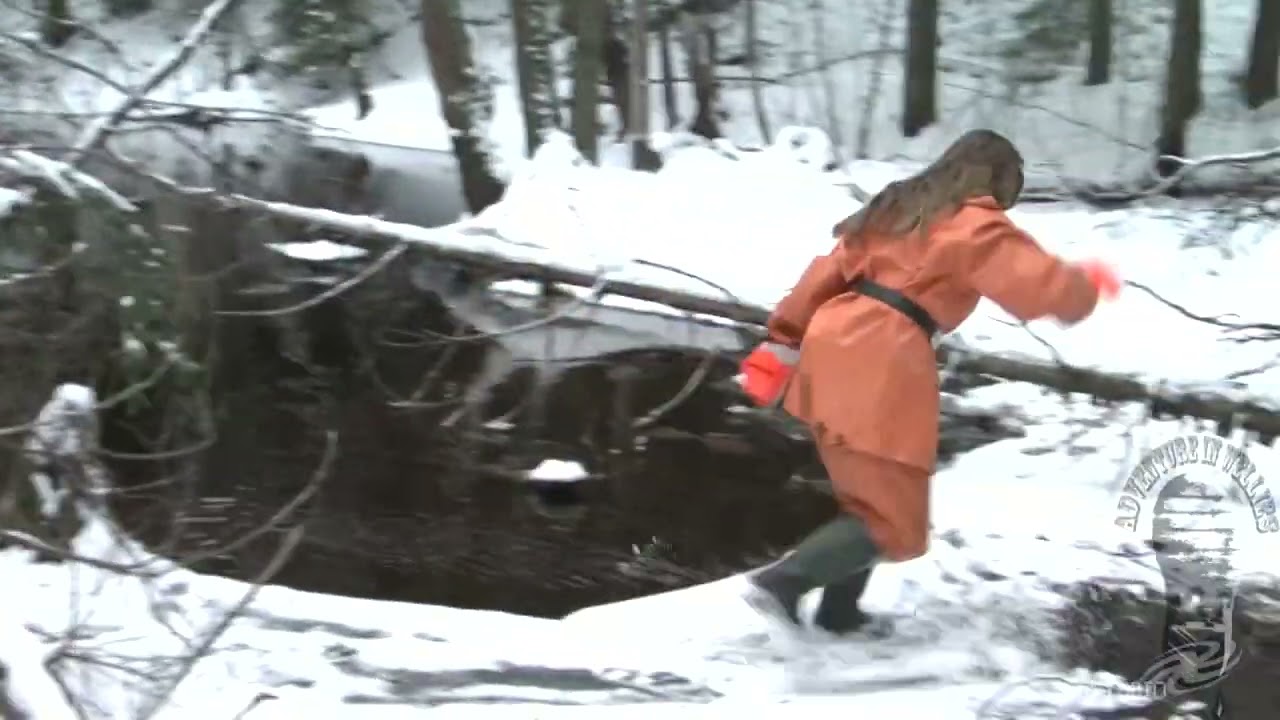 Playing in the winter mud!