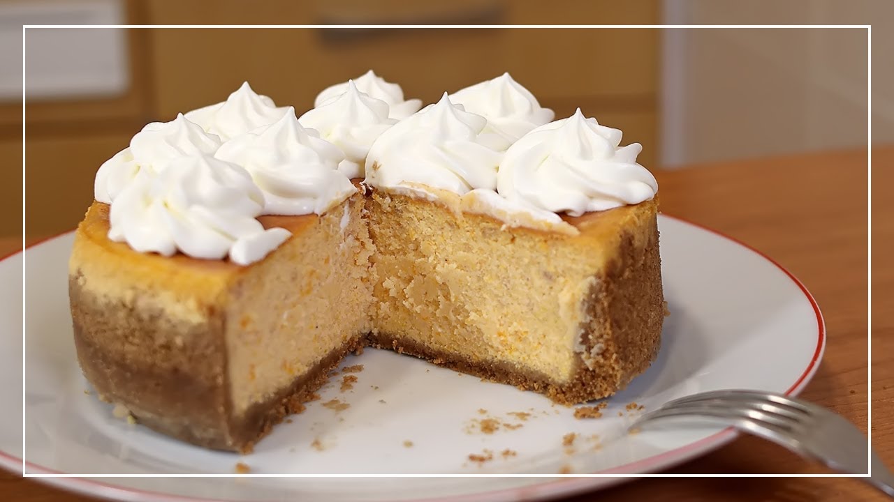 CHEESECAKE de CALABAZA | Tarta de CALABAZA CREMOSA y SUPER FACIL