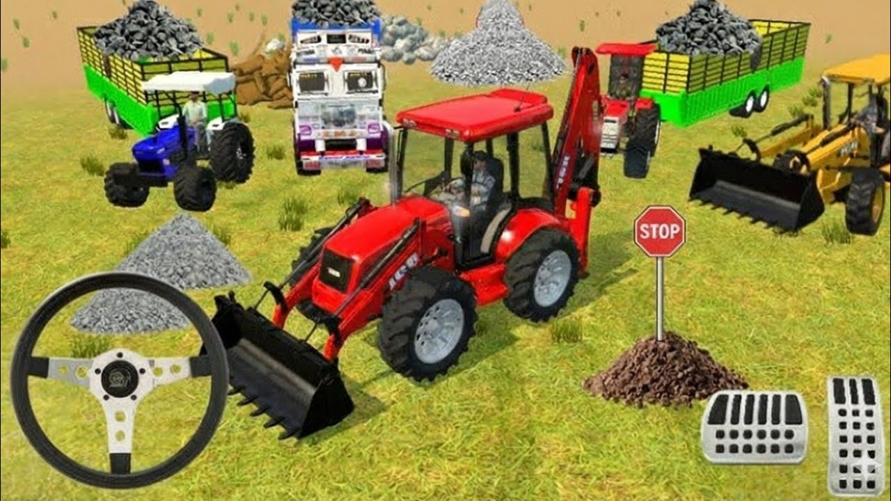 DRIVE JCB // UNLOADED BORI LOADED ON PANJABI TRUCK // DUMPER TRUCK IN 3D GAME