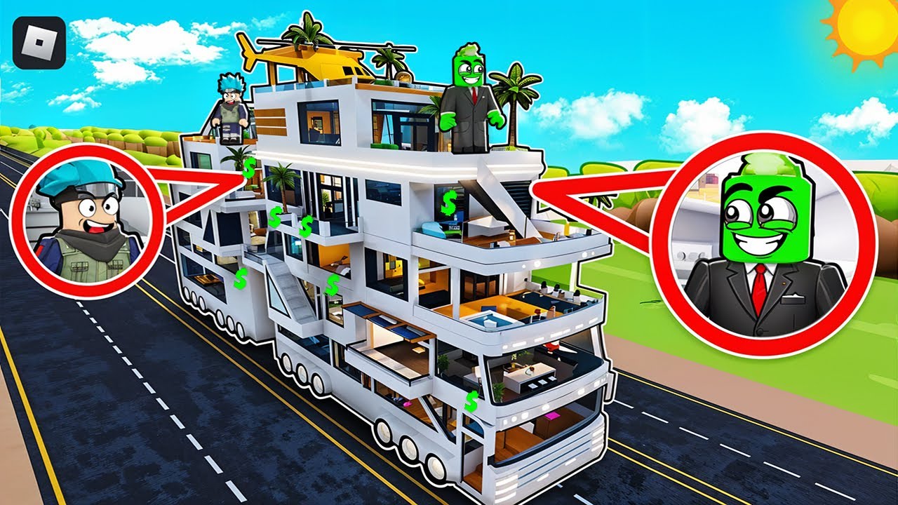 روبلوكس: بنينا أغرب وأفخم بيت متنقل في العالم! 🏡🚚 مع @OtakuG