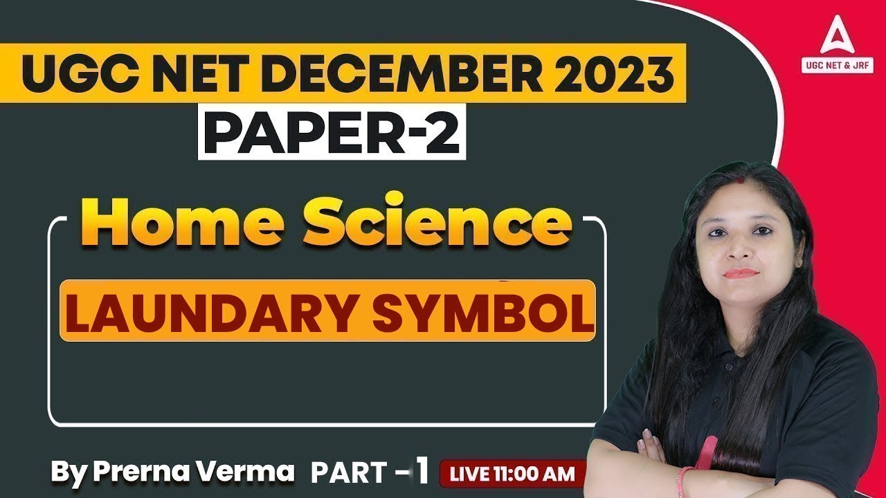 UGC NET Home Science | Home Science Preparation By Prerna Ma'am | Laundary Symbol