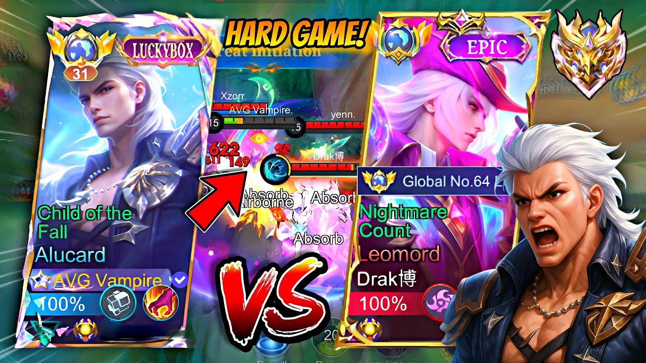 NABRAK TOP GLOBAL LEOMORD LAGI WS! PERJUANGAN ALUCARD MENANGKAN HARD GAME 🔥 | MLBB