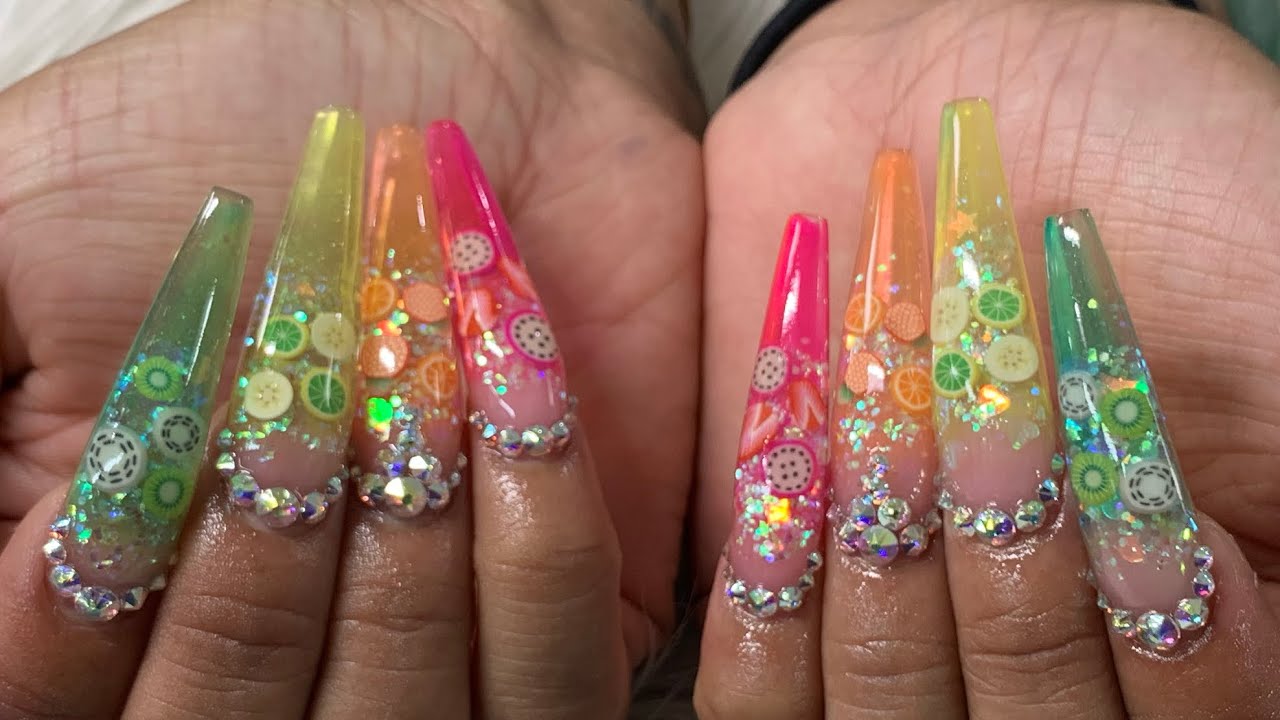 Watch me Work | Jelly fruit nails | Luxa Polish Nail forms