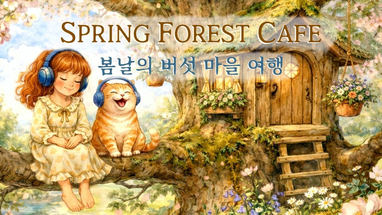 [Playlist] 집중 잘되는 봄 음악🌸 봄날의 버섯 마을 여행🍄 | Forest Cafe Pop · Soft cafe pop | 매장·카페·공부·집중