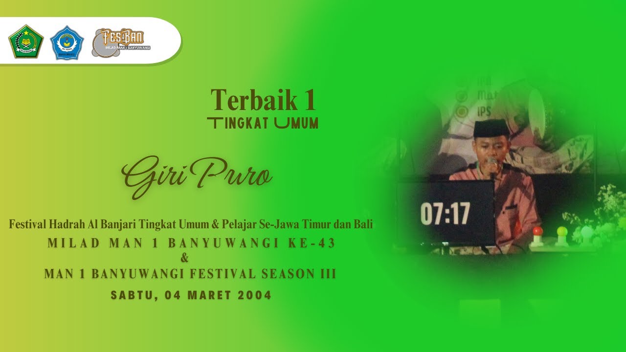(TERBAIK 1 UMUM) GIRI PURO BANYUWANGI | FESBAN MAN 1 BANYUWANGI 2023