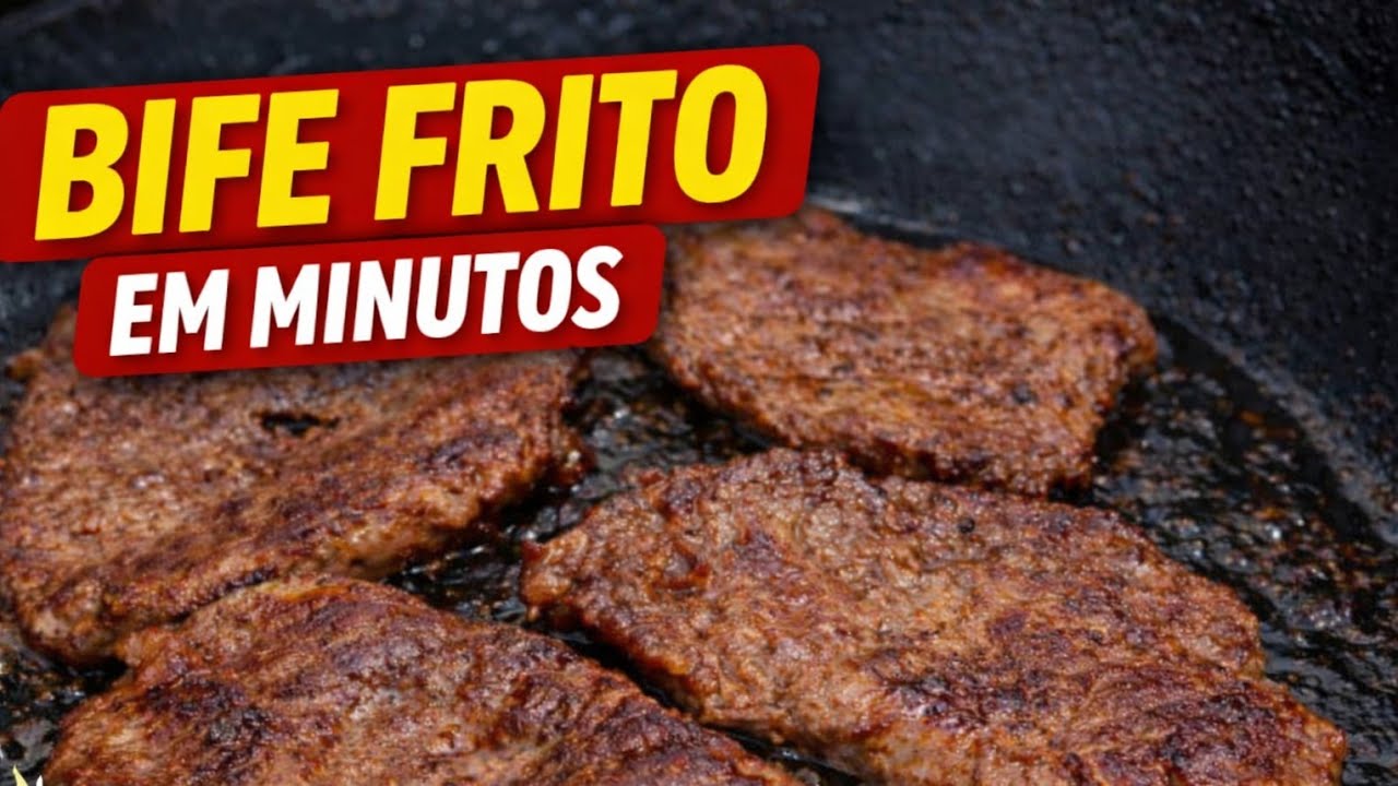 Bife Frito Simples e Saboroso na Frigideira em minutos !