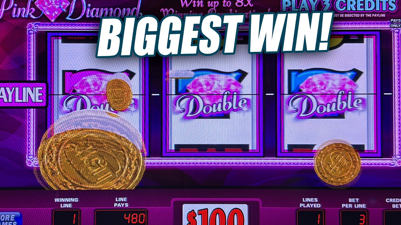MASSIVE JACKPOT HIT ON PINK DIAMOND HIGH LIMIT SLOT MACHINE ➜ $300 MAX BET