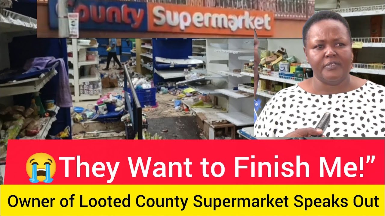 It was not protestors who looted my Kenol county supermarket, they hired goons to Finish Me