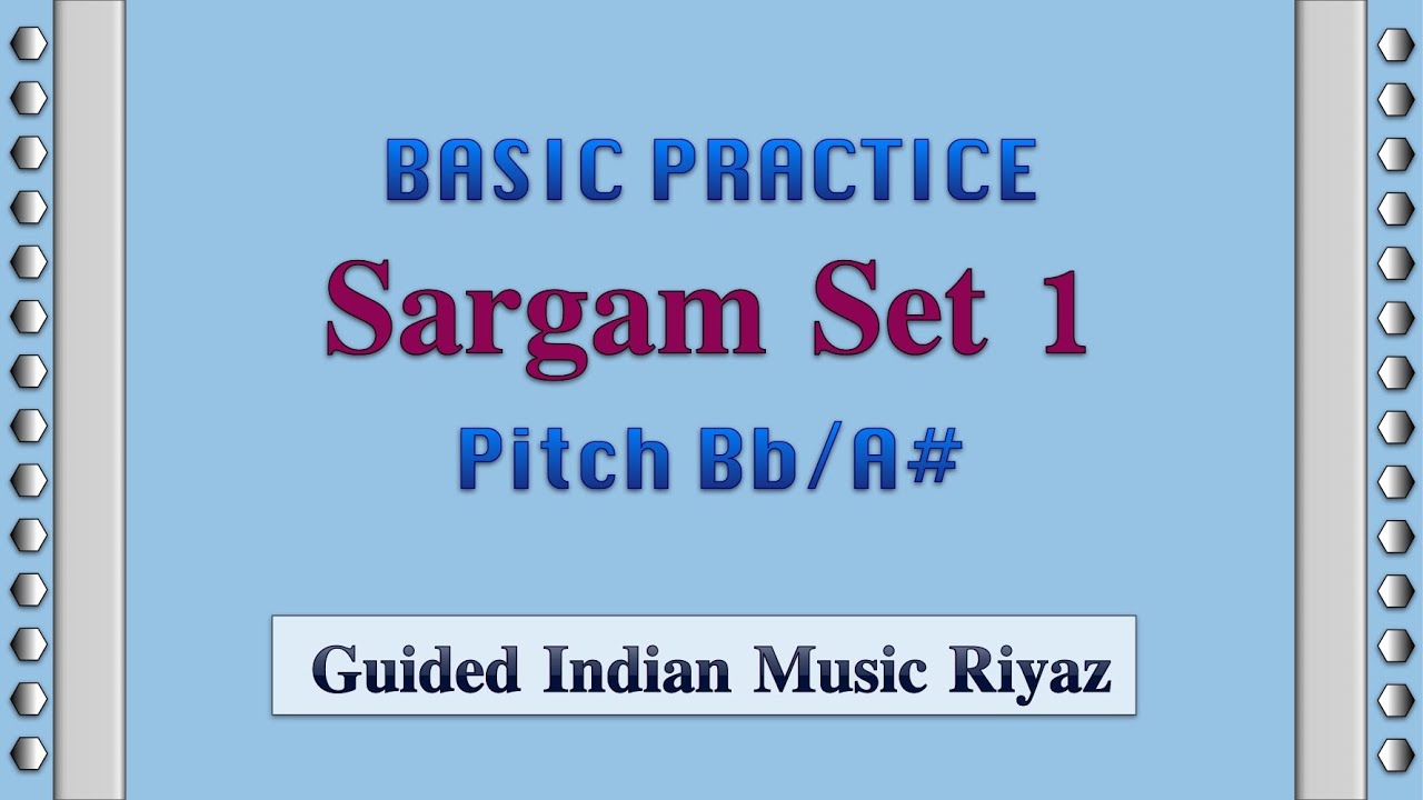 Basic Sargam Practice | Set1  in Bb/A# pitch | Urmi Battu