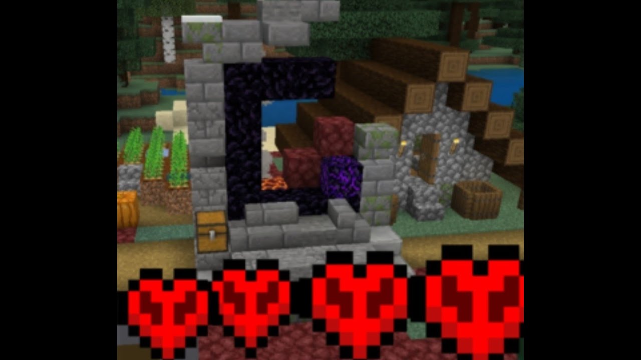 Hardcore 2ep našel jsem šílenou vesnici s portálem#minecraft