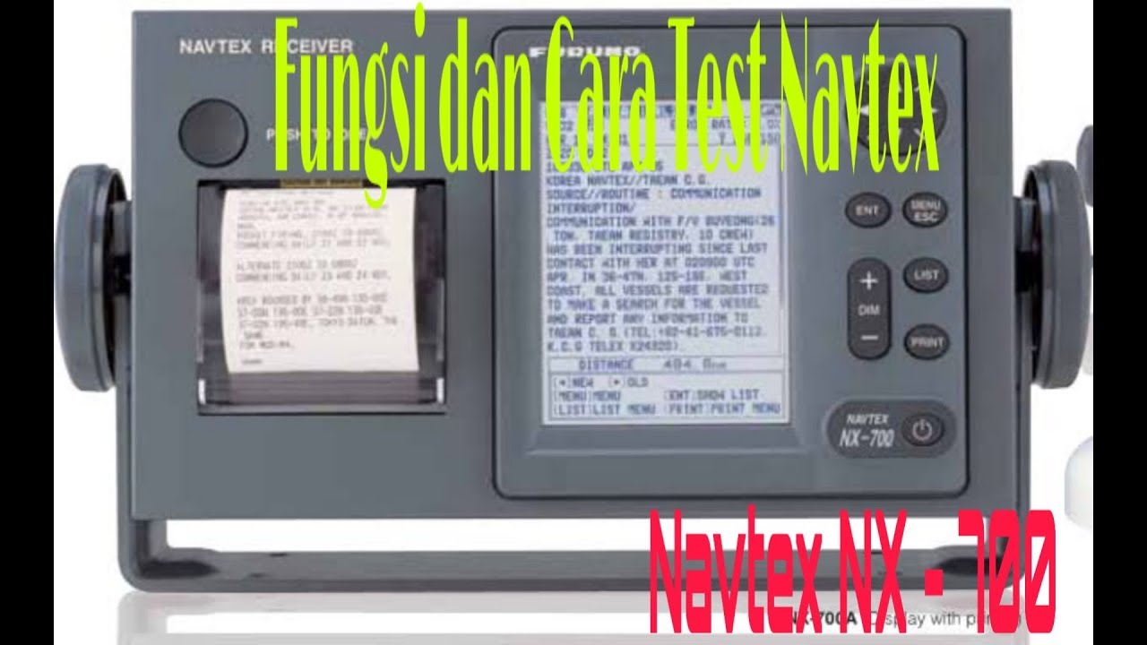 NAVTEX - Fungsi dan Cara Test