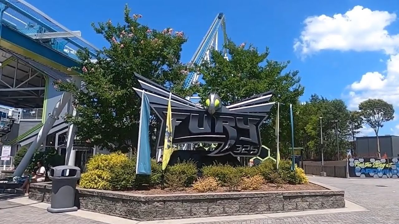 Carowinds Half-Day to ride Snoopy's Racing Railway.  And I Finally Caught Fury 325 at its Best!