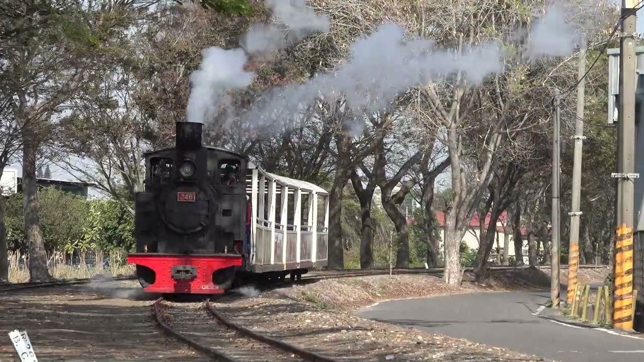 20260118-溪湖糖廠蒸汽小火車346號，於王功複線運轉