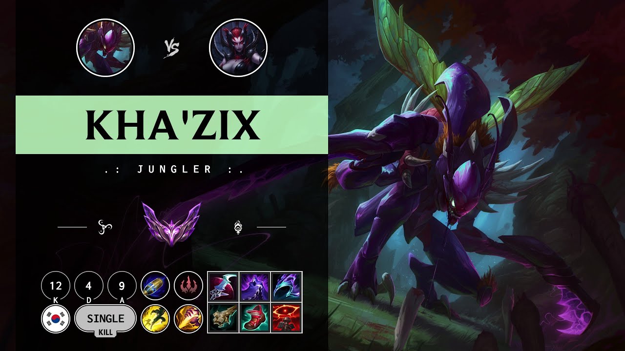 Kha'Zix Jungle vs Elise - KR Master Patch 14.10
