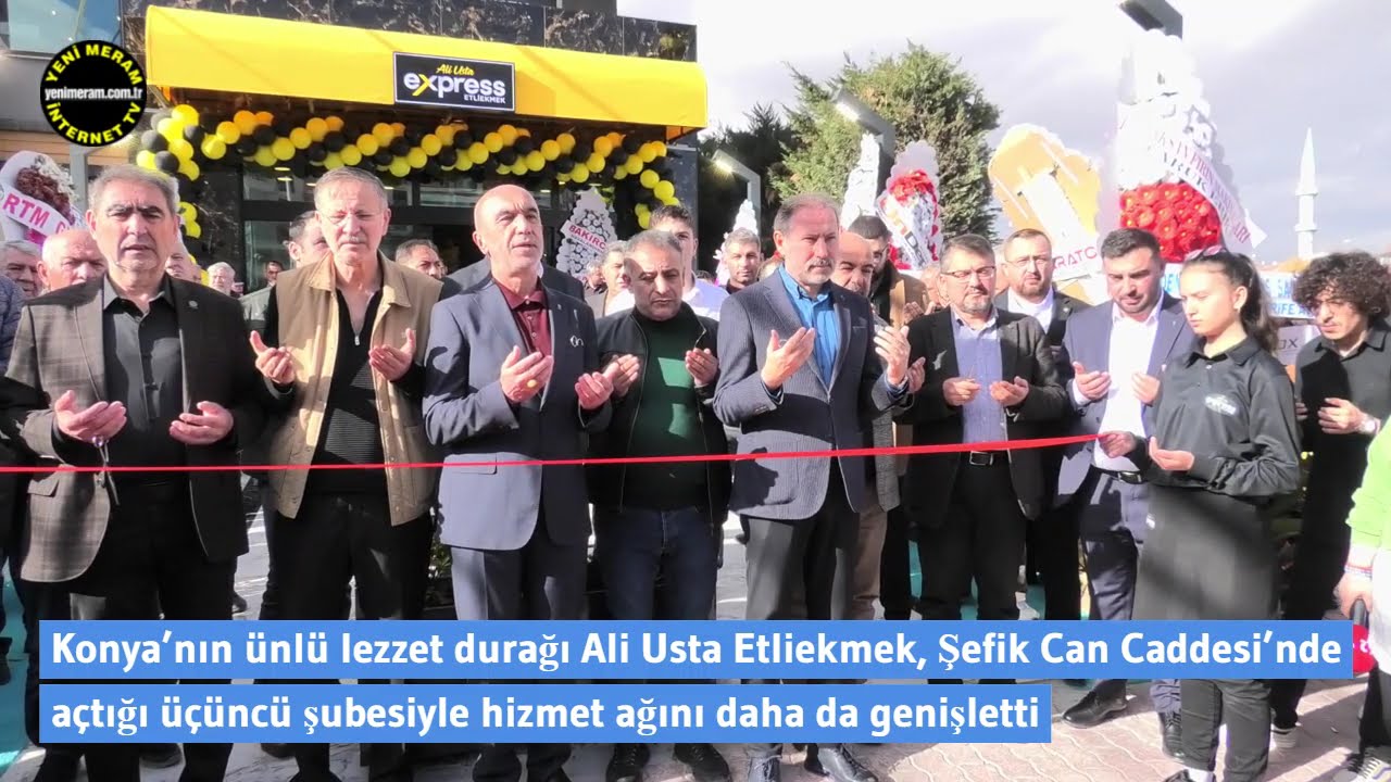 Konya’nın ünlü lezzet durağı Ali Usta Etliekmek, Şefik Can Caddesi’nde yeni şubesini açtı