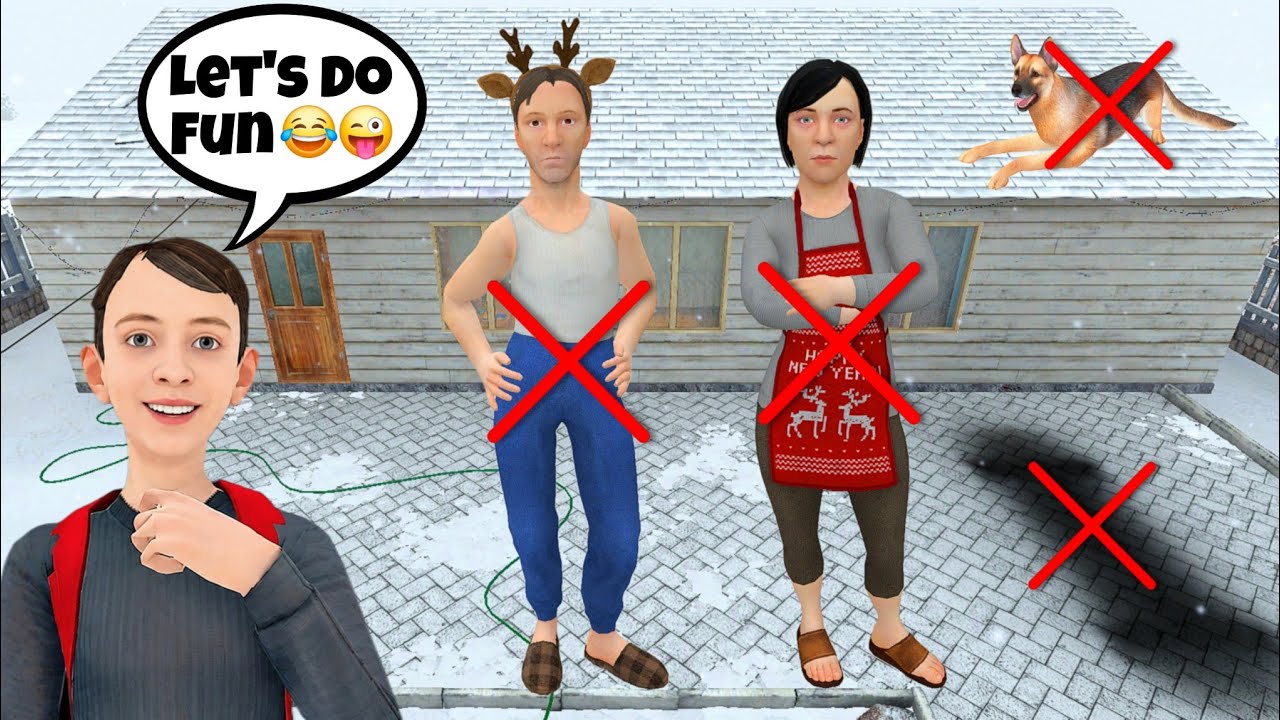 Andrew is HOME ALONE! 😂 Galya, Gena & Dog Went to Another City | Schoolboy Runaway Stealth Gameplay