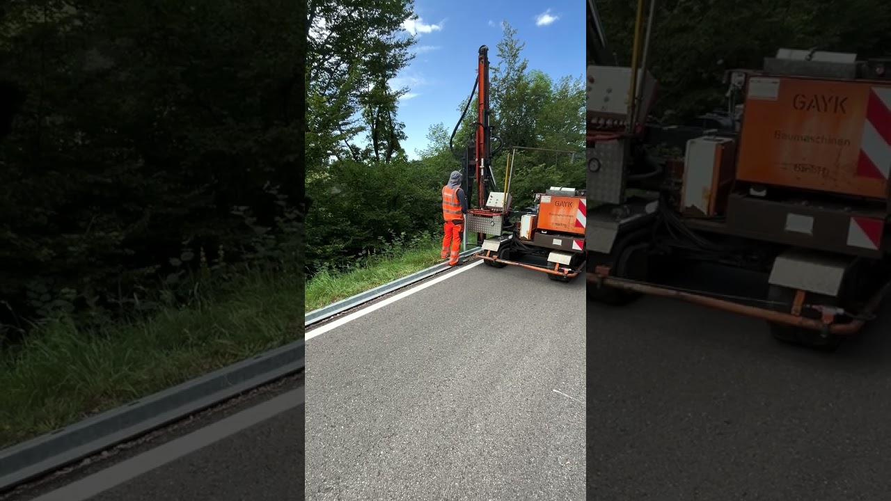 Leitplanken-Montage