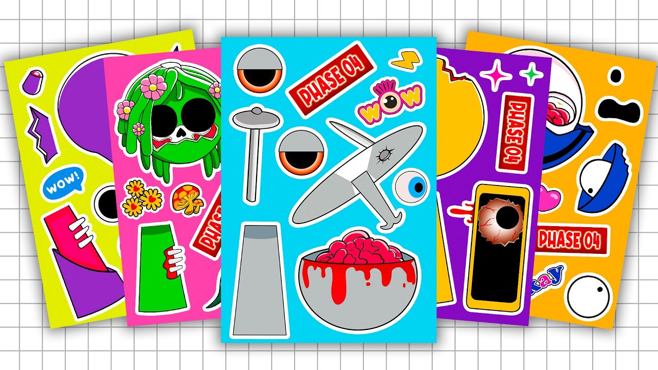 INCREDIBOX SPRUNKI Sinner Edition Game Book OWAKCK x CLUKR Horrified | DIY PAPER STICKER #1k
