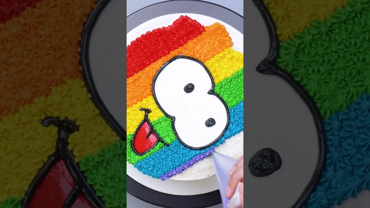 Beautiful Rainbow Cake Decor to Impress Everyone #shorts #satisfying #asmr #cake