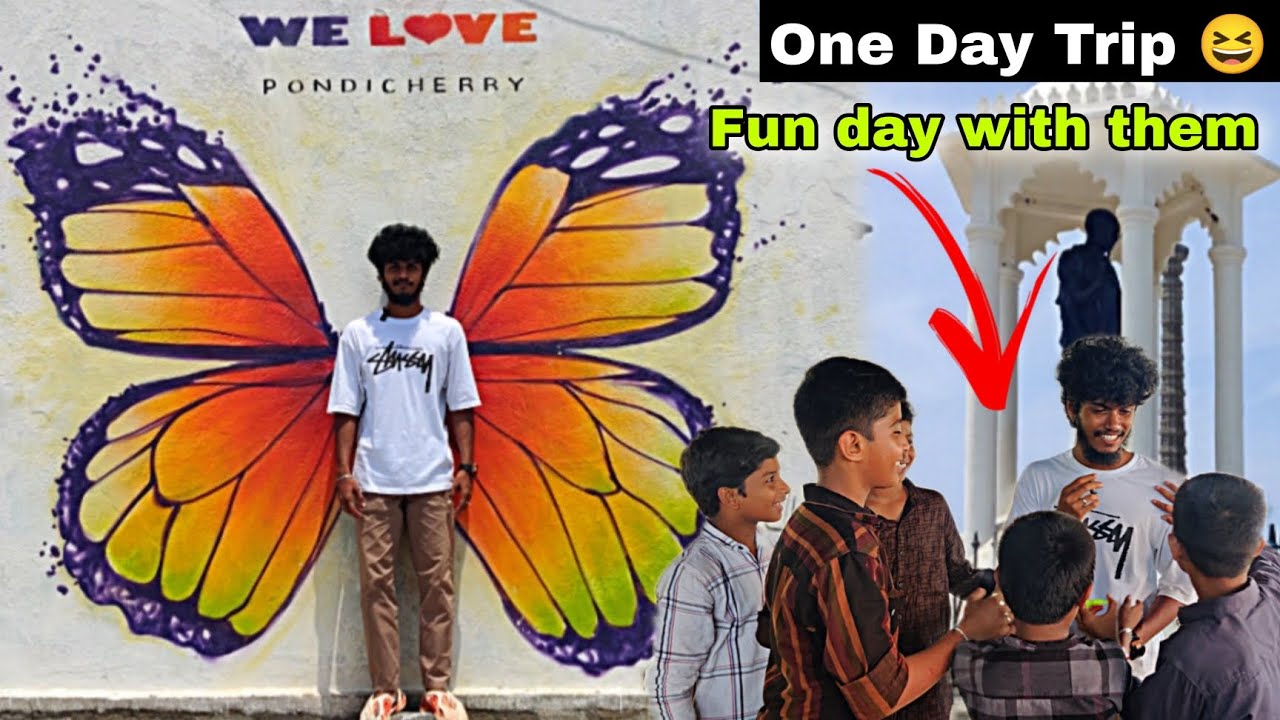 One day trip to Pondicherry 🤩I Had a Fun day With them 😆 #May042023 Analskyb Analdas