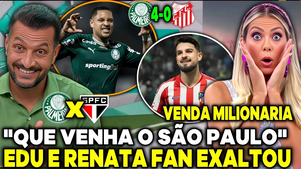 RENATA FAN E EDU DRACENA RASGA ELOGIOS A GOLEADA E CICINHO JA ESTA MORRENDO DE MEDO 