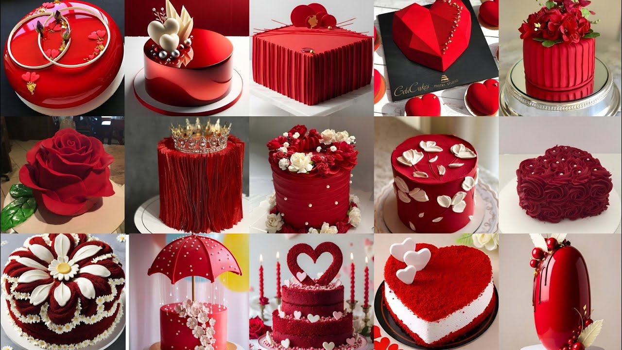 100 Trending & Unique RedVelvet Cake Decoration Ideas/ Red Color Cake Designs/ Valentine's Day Cake 