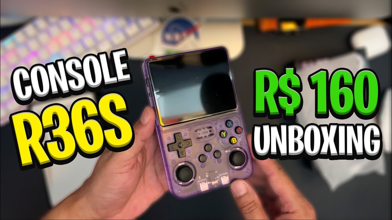 Unboxing Vídeogame Console portátil R36S o melhor custo benefício.