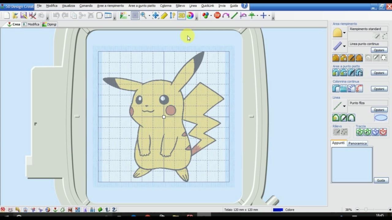 7^ Lezione 5D Embroidery - Digitalizzazione manuale