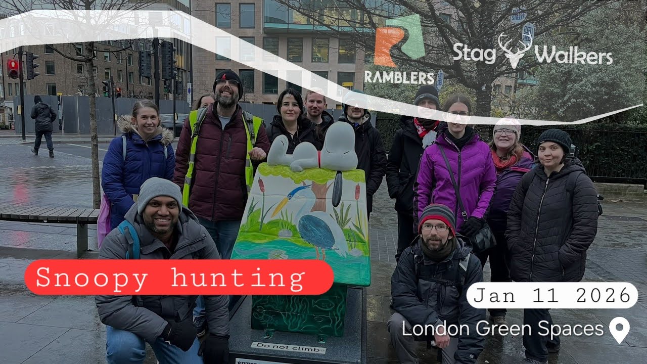 Hunting for Snoopy! 🐾 | A Historic London Art Trail Walk | Jan 11 2026 | #stagwalkers #ramblers 