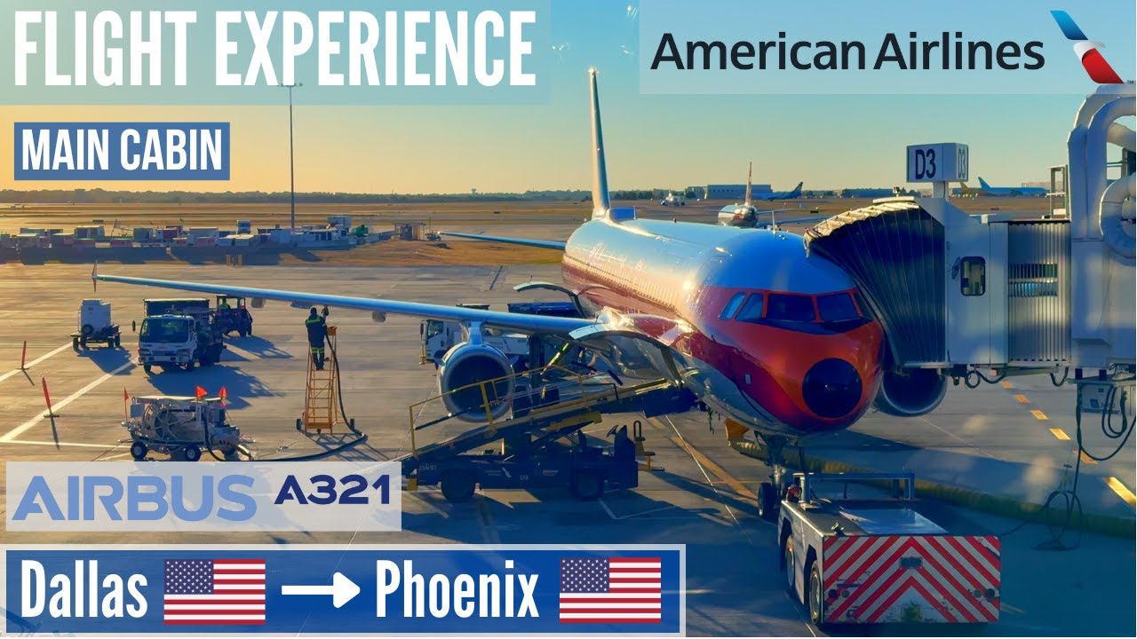 🇺🇸 FLIGHT EXPERIENCE  American Airlines Airbus A321 (PSA retro livery)  DFW → PHX  Economy Class