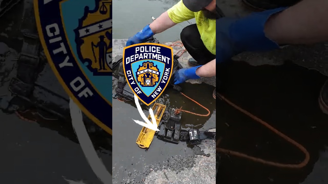 Police equipment found with a magnet. #magnetfishing #treasurehunt #magnetfishingfinds