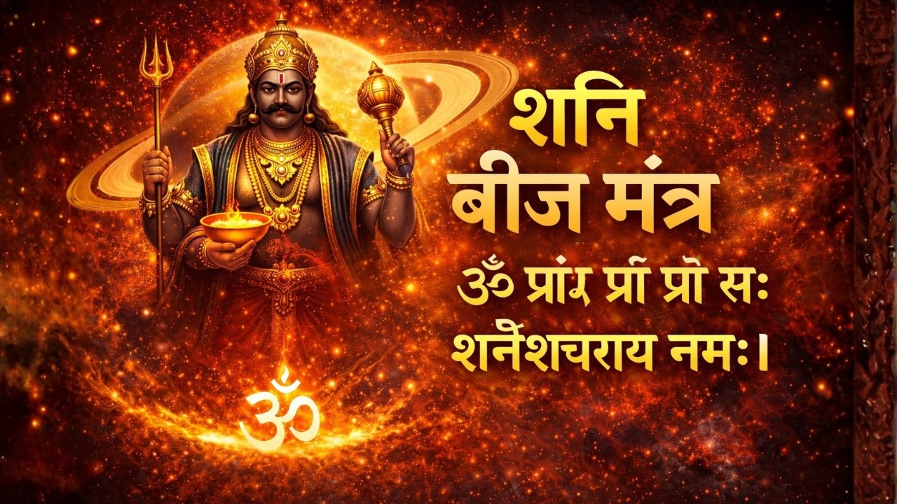Powerful Shani Beej Mantra | Om Praam Preem Praum Sah Shanaye Namah | Shani Shanti