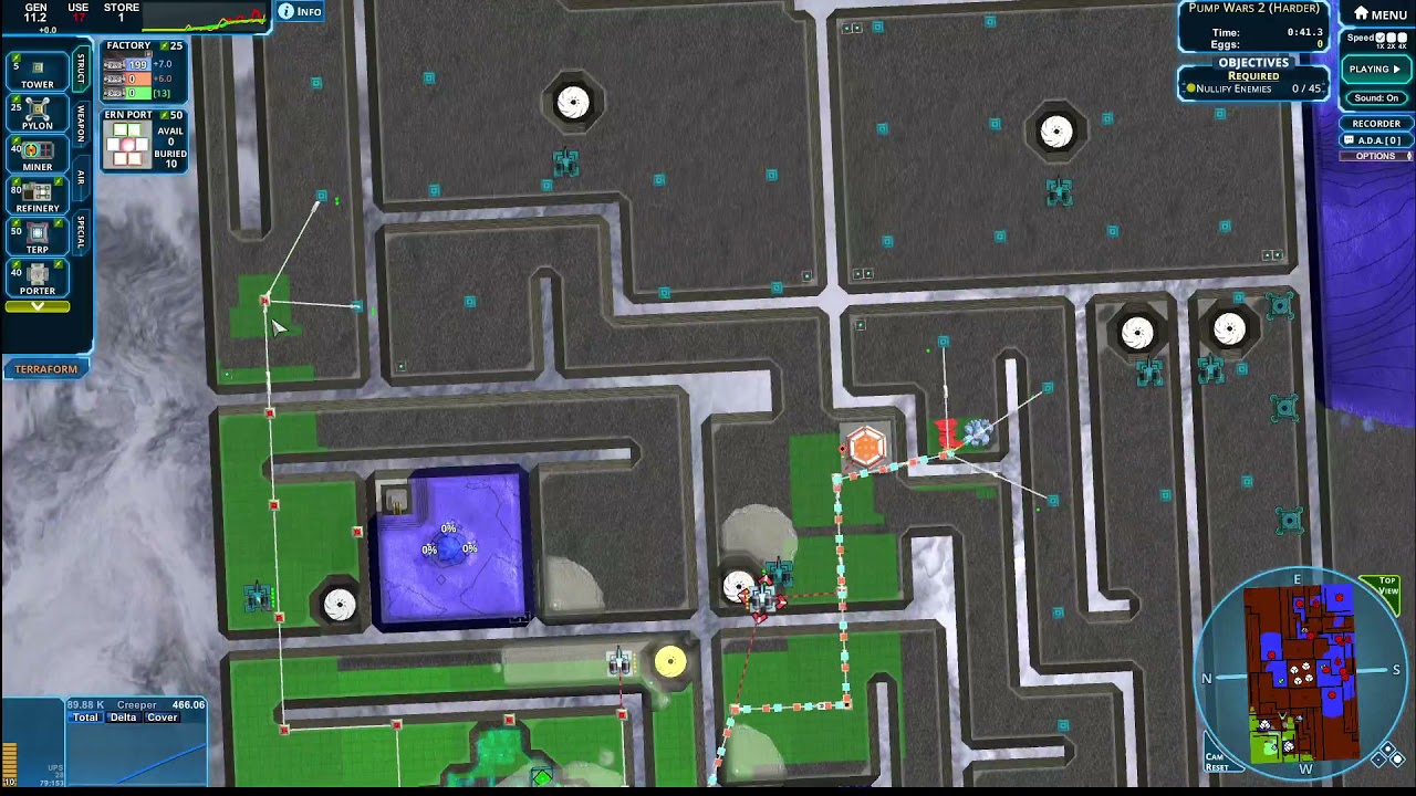 Creeper Word 4: Custom map Pump Wars 2 (Harder) by UberWaffe