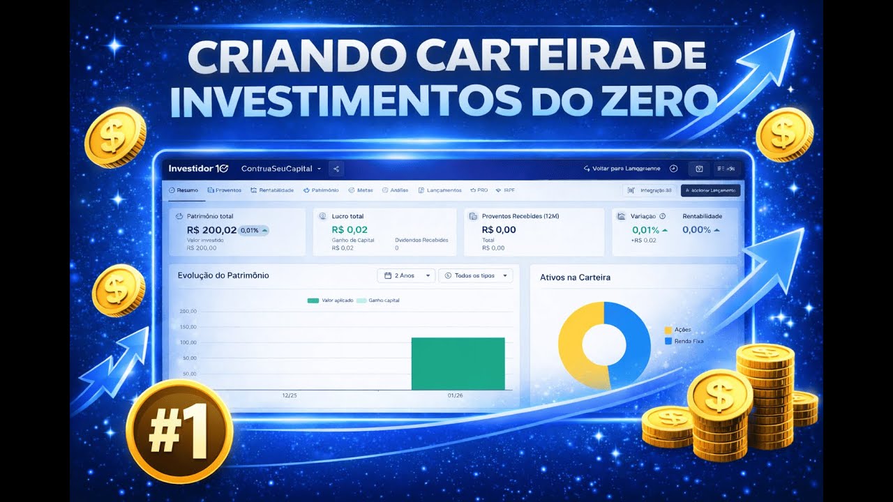 Criando carteira de investimentos do zero (Passo a Passo Completo)