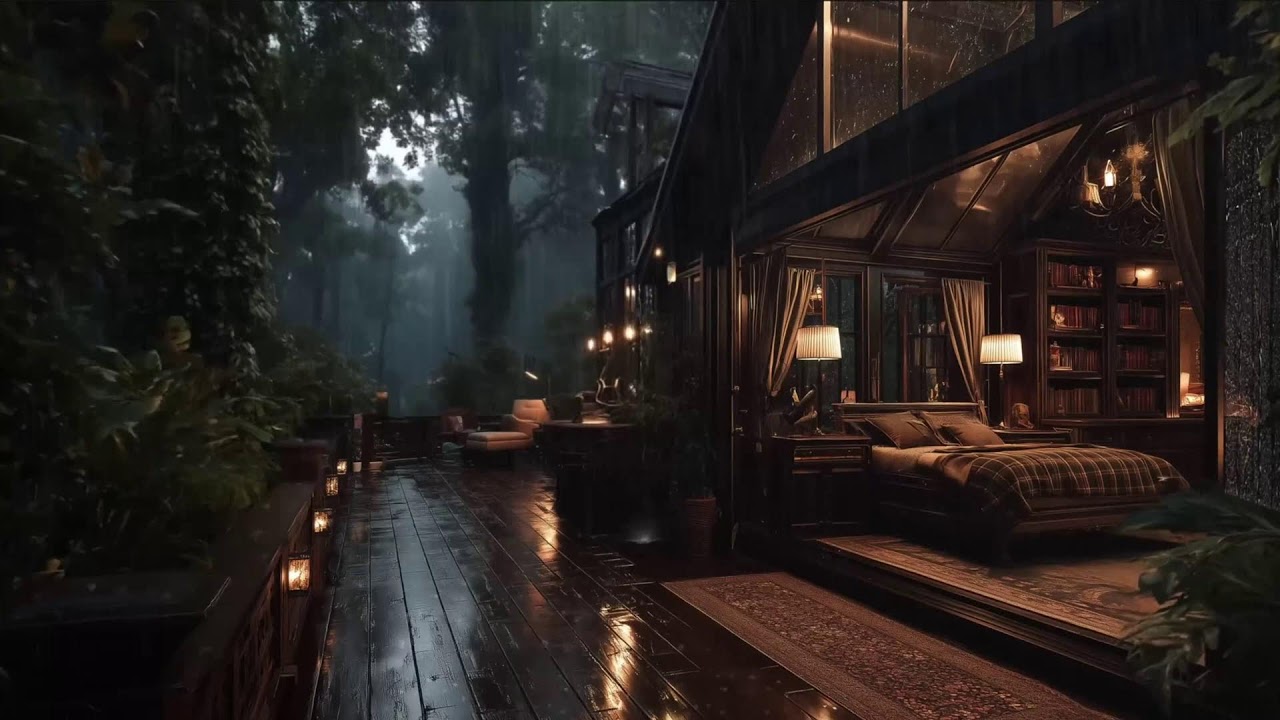 Rainy Night: Japanese Tea House & Sleep Jazz
