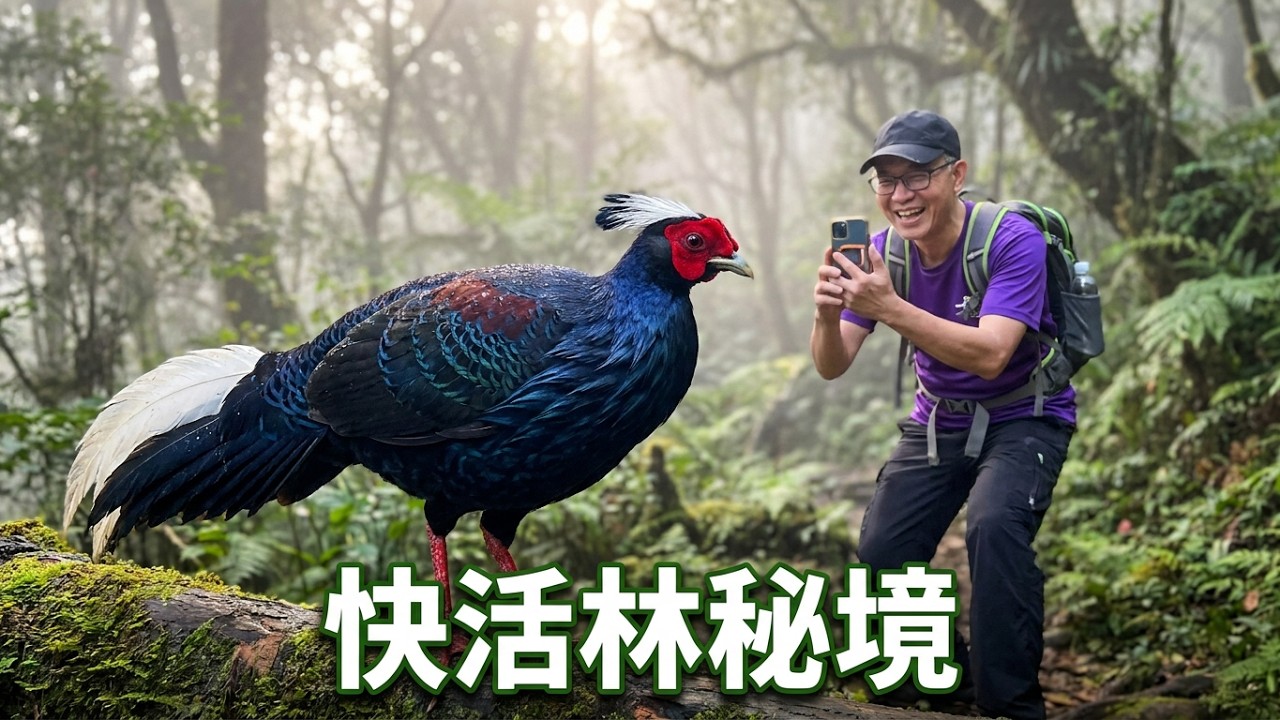 快活林-樟仔林林道｜藍腹鷴超級親民, 不認生｜林道坡度和緩是假日練腳的絕佳地點, 維持體能又不會太累, 人少, 芬多精吸好吸滿, 三不五時還能撞見迷霧森林