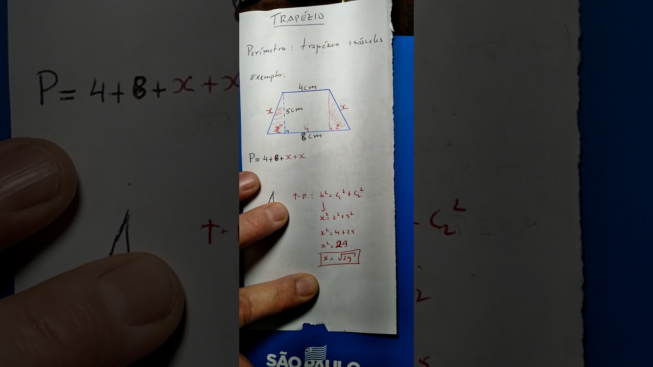 6) Per&iacute;metro de trap&eacute;zio is&oacute;sceles