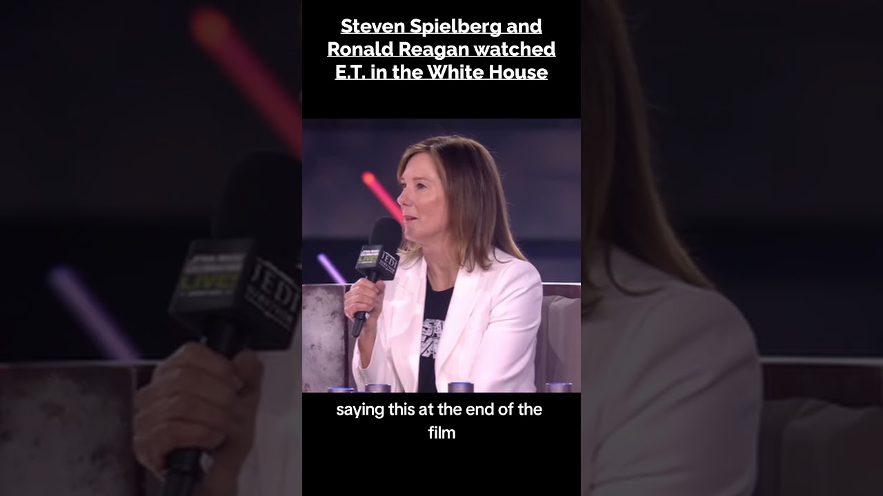 Why did STEVEN SPIELBERG and RONALD REAGAN watch E.T. in the WHITE HOUSE?! #shorts #indianajones